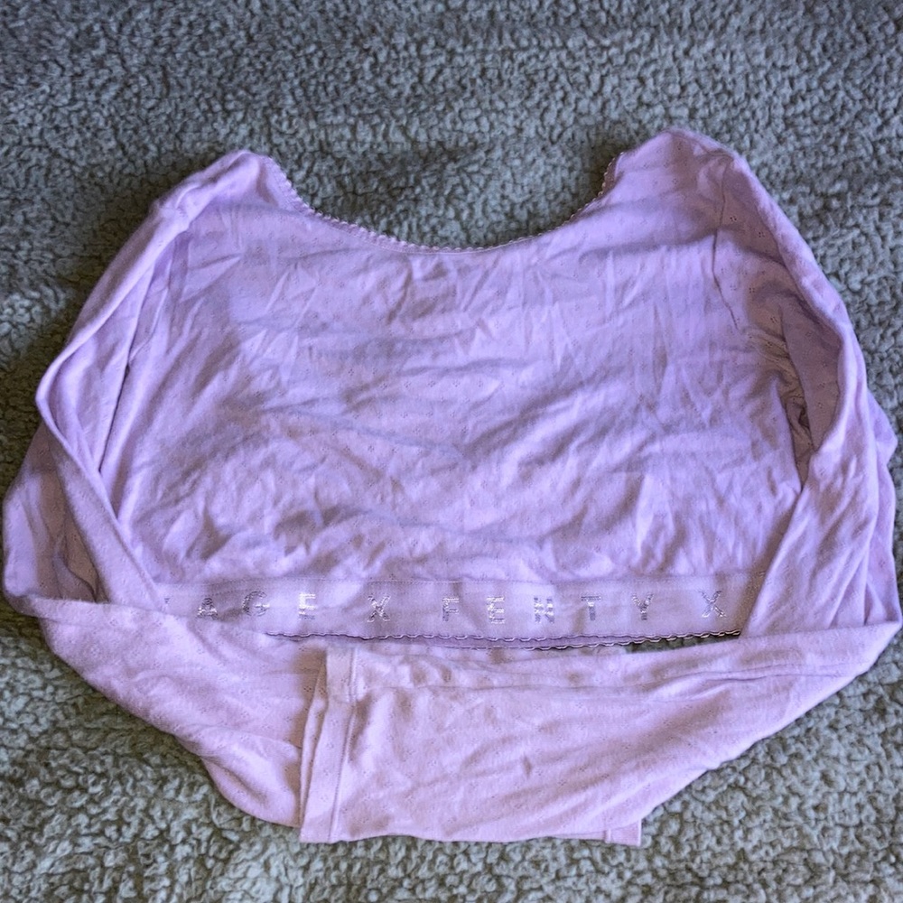 Savage X Fenty Cotton long sleeve crop top